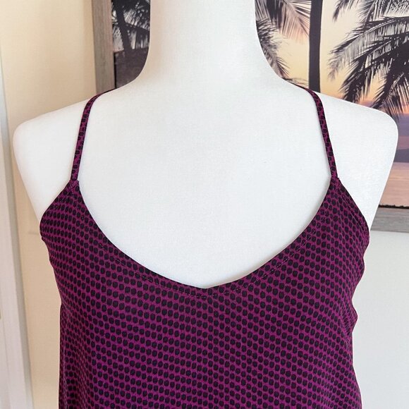Women's Old Navy Tank | Spaghetti Strap | Magenta | Dot Print | Small | Rayon - Picture 5 of 8